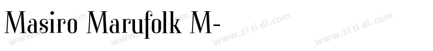 Masiro Marufolk M字体转换